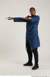 Man Adult Average Black Fighting with gun Standing poses Casual